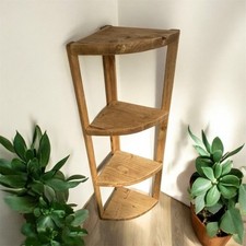 Wood Corner Shelving Free Standing Shelving Unit Planed Unit Home Item