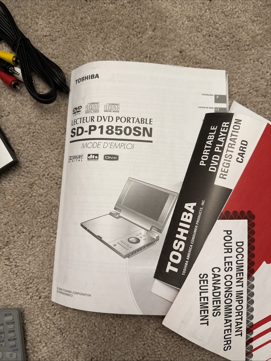 toshiba portable dvd player Sd-p1850 | eBay
