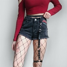 Fetish Women Faux Leather Harness Bdsm Punk Leg Thigh Suspenders Straps Belt