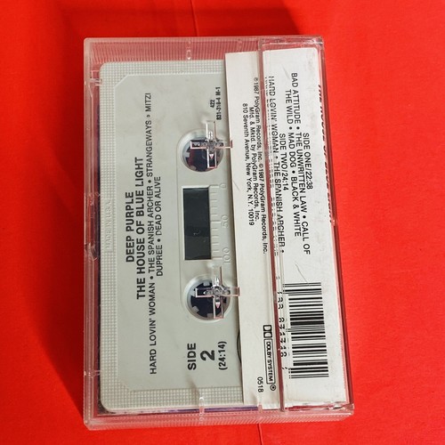 Deep Purple The House Of Blue Light Cassette Tape 1987 Vtg TESTED - Picture 4 of 4