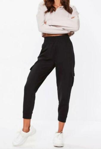 Mujer Damas con Puños Pantalones Cargo Ajustado Jogging Gimnasio Ru (8-14) - Imagen 3 de 5