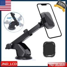 Universal Car Mobile Phone Holder Windshield/Dashboard For iPhone Samsung Black