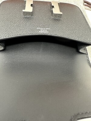 NIB Auth 2023 Hermes Constance Slim Wallet Black Belt Bag  display picture 1