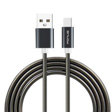 METAL USB CABLE 3FT TYPE-C CHARGER CORD POWER WIRE USB-C for PHONES  TABLETS