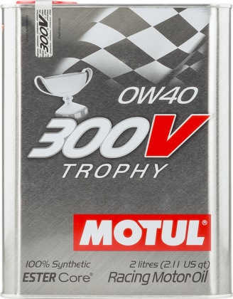 MOTUL 300V TROPHY 0W40 2 LITRI - OLIO AUTO DA CORSA