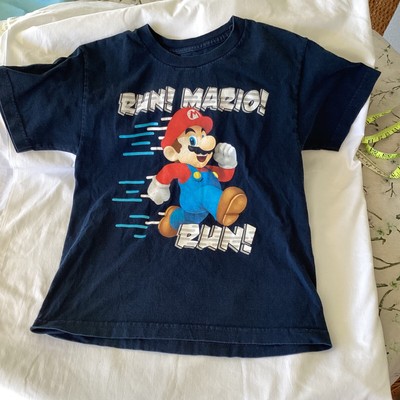 Shirt Super Mario Running  YOUTH M T-Shirt  Super Mario  Run Mario! Run!  Blue