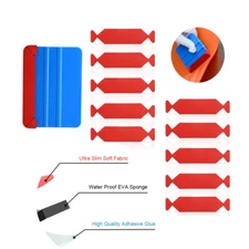 Squeegee with 10 Pcs Wing EVA Suede Felt, Car Vinyl Wrap Tool Window Tint Edge