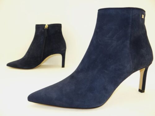 Boss Janet Ankle Boots Boots Ankle Boots Women's Shoes Leather Sz 39 Dark Blue - Picture 1 of 10