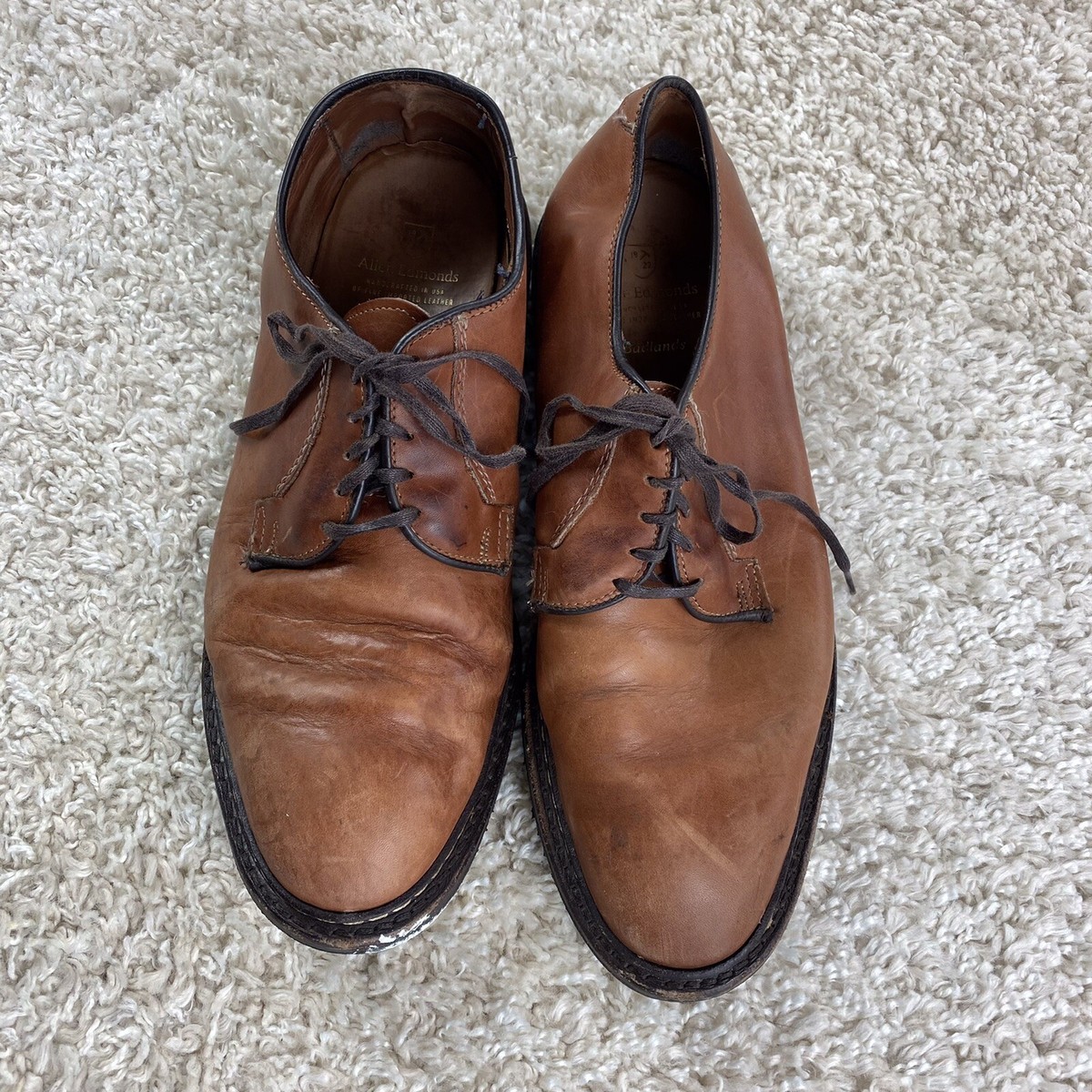 Allen Edmonds Mens size 9 Badlands Brown Leather Round Toe  display picture 2