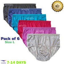 6 Pcs High Waist Panties Briefs Women Men Classic Silky Nylon Underwear Plus Siz