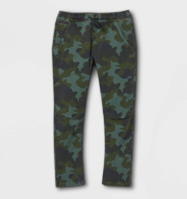 Boys' Super Stretch Pull-On Denim Jogger Pants Camoflage Green Cat & Jack size 6