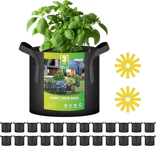 5-24Pack Garden Grow Bag/Rooty Bag Heavy Duty Non-Woven Plant Fabric Pot Contain - Picture 81 of 143