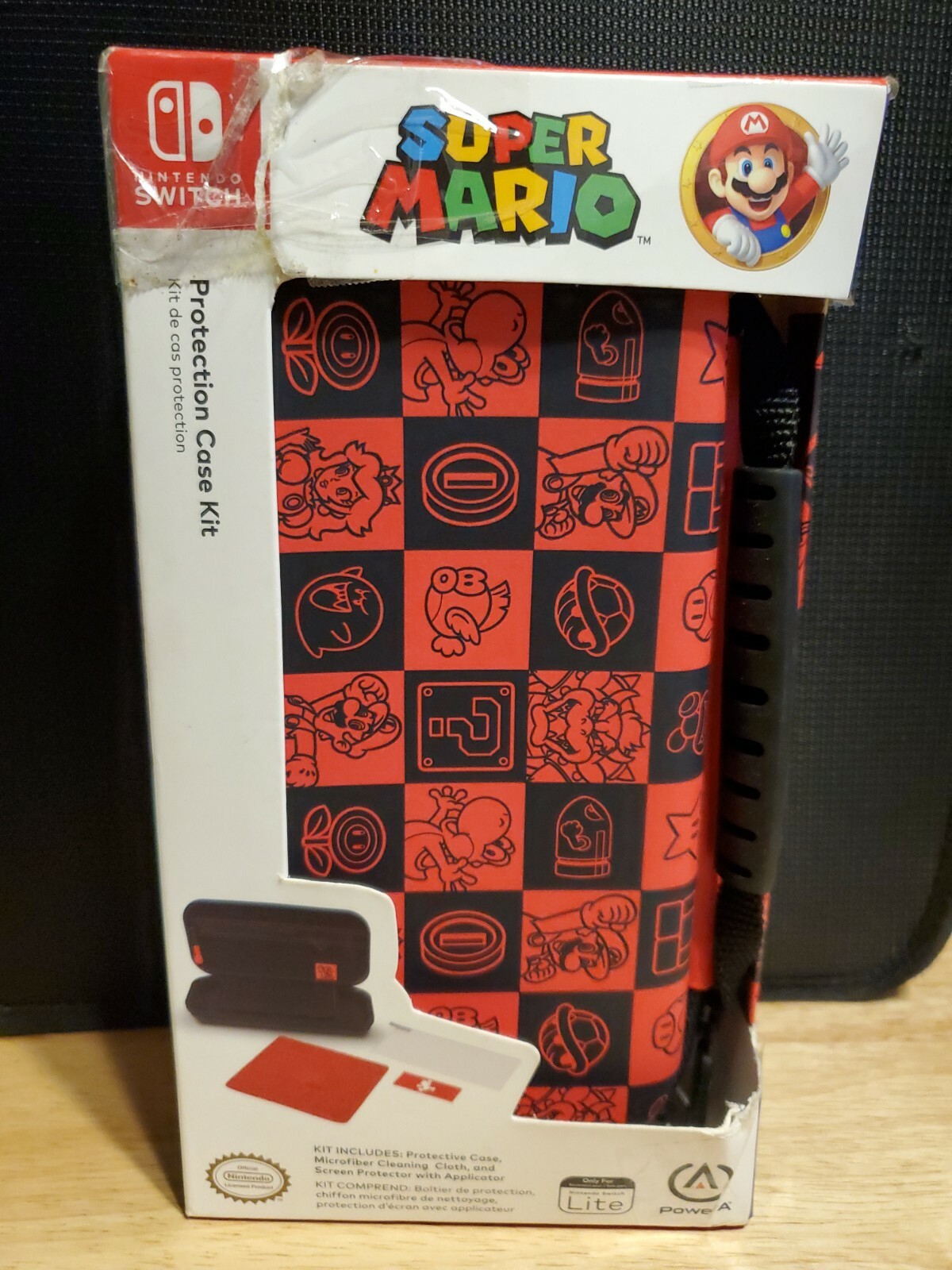 Nintendo Switch Case Kit Super Mario w/ Case, Cleaning Cloth, & Screen Protector-image