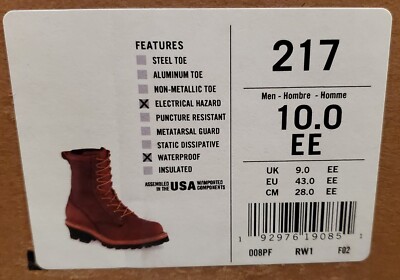 Red Wing 217 Waterproof Logger Boots Men\'s 10 EE - Brown Leather - Soft Toe Red Wing 217 Waterproof Logger Boots (Soft Toe) (Multiple  main image 4