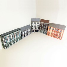 Card Low Relief OO Gauge Buildings Town Pack of 5 1/76 Scale 4mm set 026