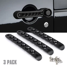 Door Handle Tailgate Trim Insert Aluminum for 2007-2018 Jeep Wrangler JK 2 Door