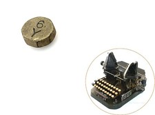 Oliver No.2 Typewriter Y Key Antique Schreibmaschine Part Vtg Keytop thumbnail