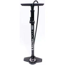 ULTRACYCLE Thrust Steel Floor Pump Black 160Psi Bike