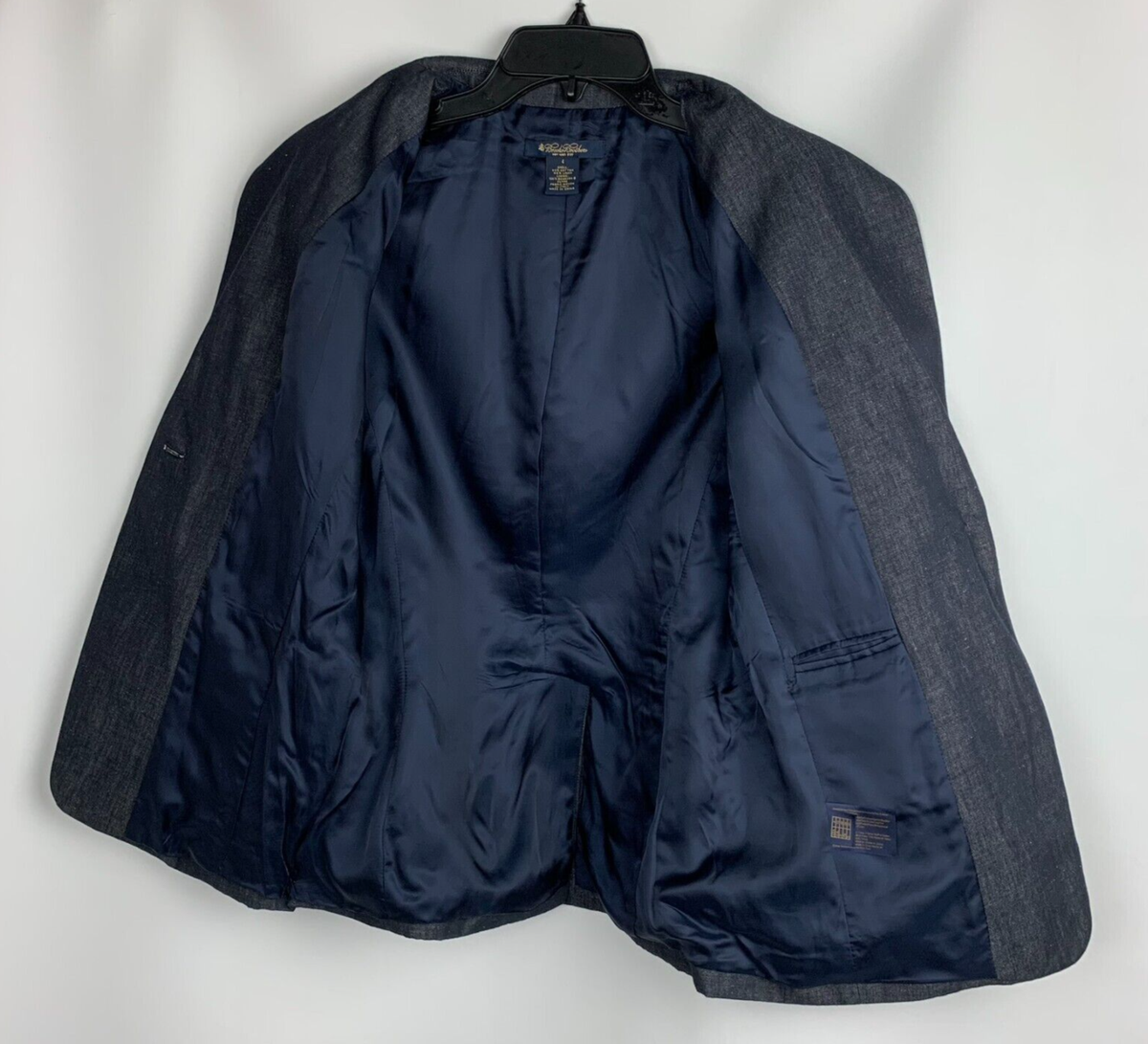 Brooks Brothers Blazer Milano Fit Blue Collared 1 Button Pockets