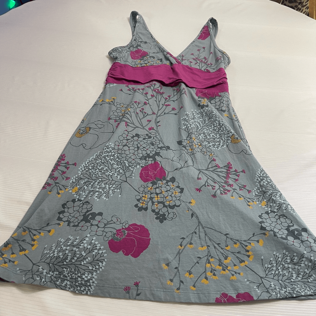 Patagonia Grey Floral Organic Cotton Dress Size Medium | eBay