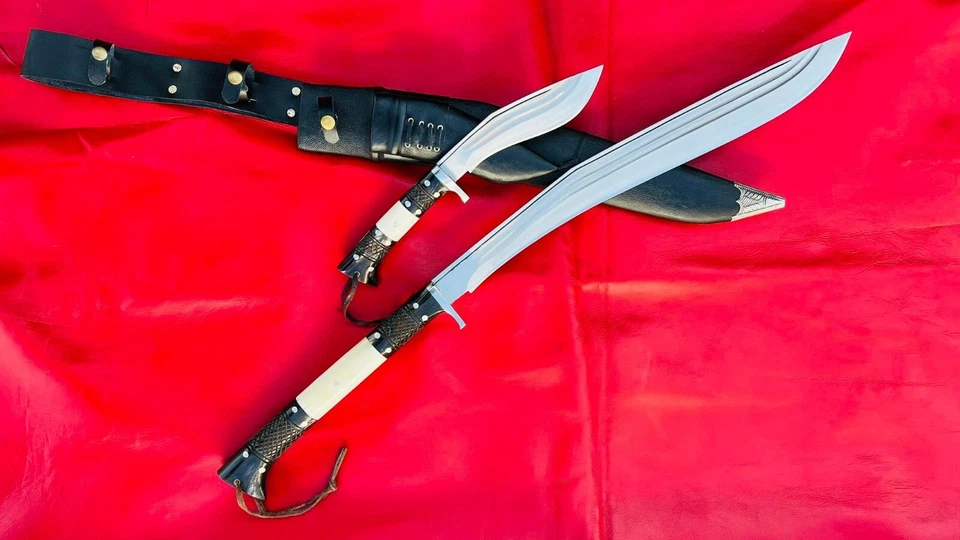 EGKH Kukri - 21 Inch Hand forged 2 fuller Siru sword/Shot Knife - Custom Khukuri - Image 3 of 4