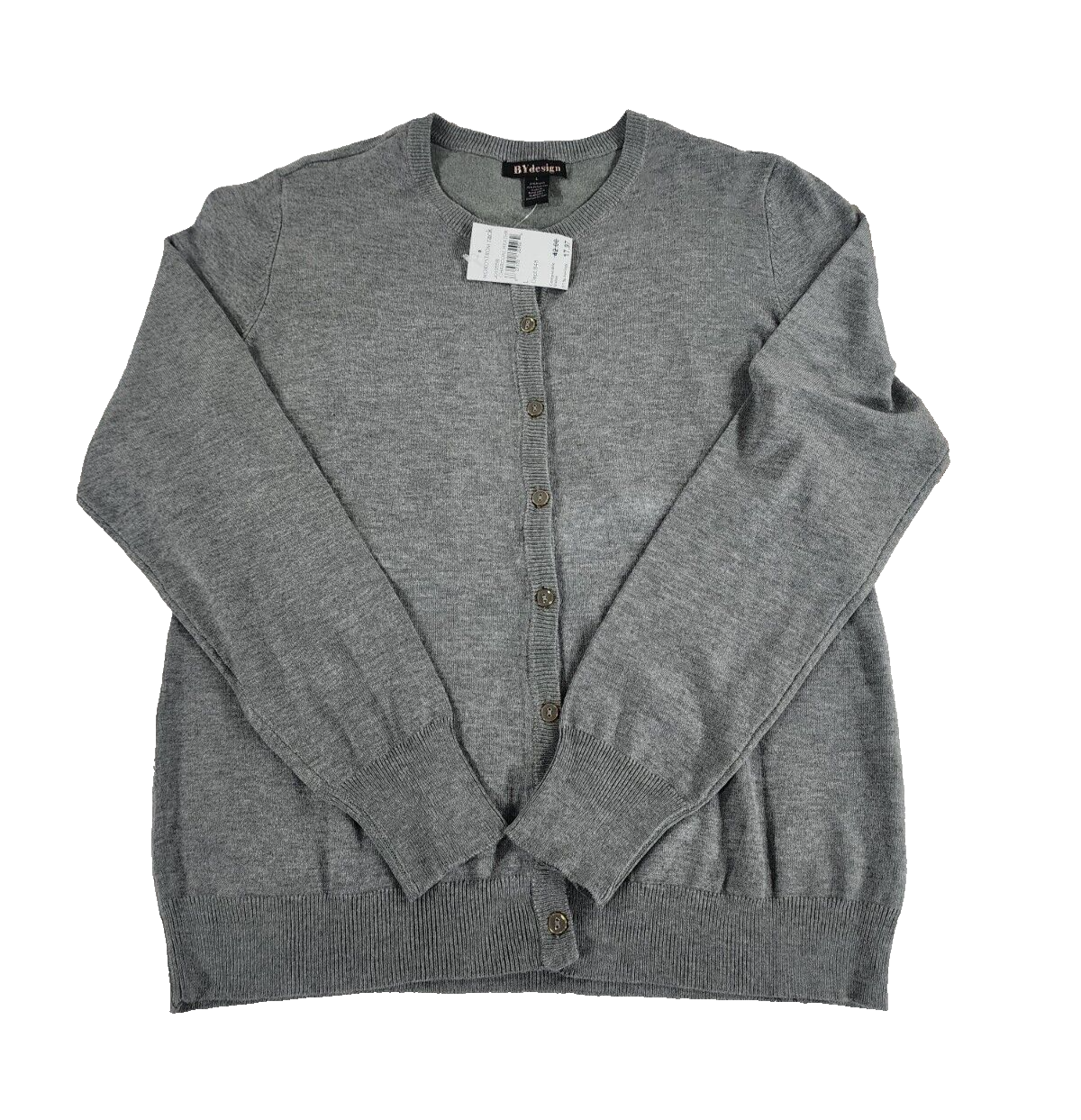 BYdesign Nordstrom Rack Charcoal Gray Button Front Cardigan Sweater Size L