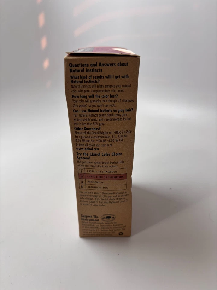 Clairol Natural Instincts 13 замшевый светло-коричневый цвет волос новый из старых запасов уровень 2 - Изображение 4 из 4