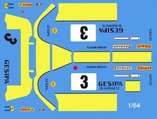  3 Neuhaus - Kauhsen Porsche 917 1970 Paris 1/64th HO Scale Slot Car Decals