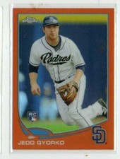2013 Topps Chrome Orange Refractor #178 JEDD GYORKO SAN DIEGO PADRES ROOKIE RC
