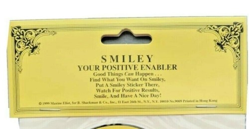 VTG New in Package 1999 Shackman Smiley Your Positive Enabler Greeting Card - Picture 3 of 4