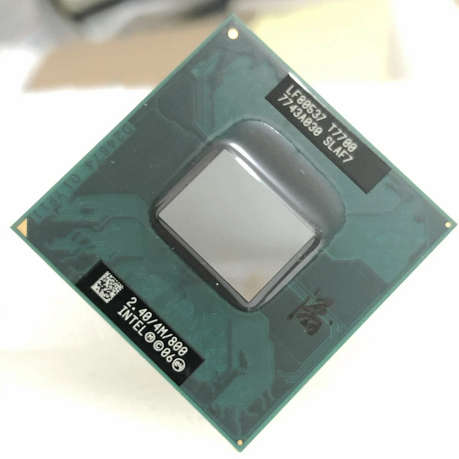 Processore CPU dual-core Intel Core 2 Duo T7700 SLAF7 SLA43 800 MHZ 2,4/GHz 4 MB - Immagine 2 di 4