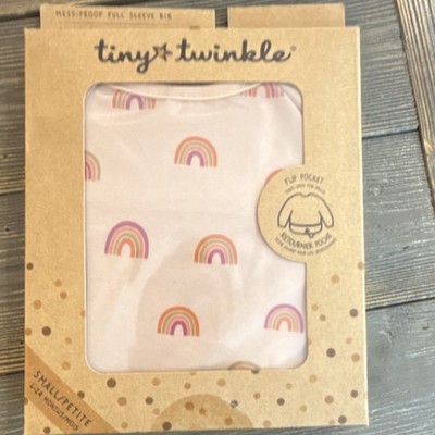 Tiny Twinkle Mess-Proof Full Sleeve Bib Rainbows White Pink Orange Purple