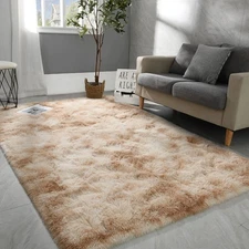 4x6 Large Area Rugs for Living Room, Super Soft Fluffy Modern Bedroom Rug, Ti...