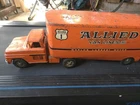 1950s 1960s  Tonka, Allied Van Lines, Semi-Truck & Trailer, Pressed Steel Orange