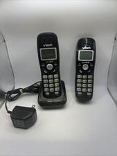 Vtech Dect 6.0 Cordless Phone With 2 Handset  Charger Black