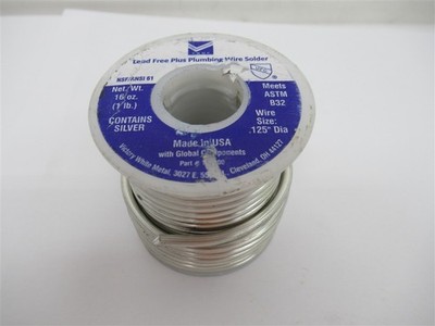 Victory White Metal 100600, 0.125'' Lead-Free Plus Solder 1 lb, Contains Silver