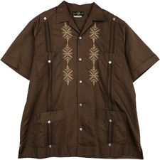 Used Guayaberas Tulum SA Short-Sleeve Open Collar Mexican Shirt Cuban Shirt ...