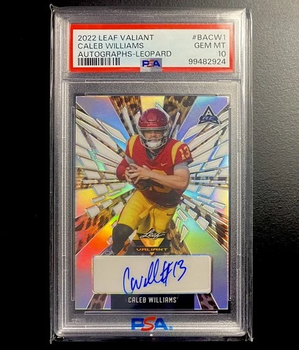 2022 Leaf Caleb Williams SSP LEOPARD Print Auto 5/5 PSA 10 VERY RARE Bears