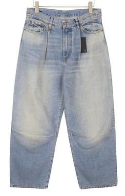 R13 Wayne Articulated Knee Men Jeans 33 Merrin Blue Whiskered PF25