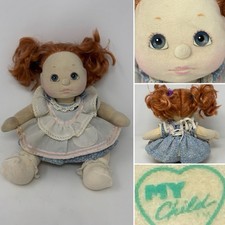 MY CHILD bambola vintage 1985 Mattel capelli ROSSO CHIARO occhi BLU vestiti floreali vestito