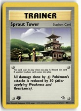 Sprout Tower 97/111 Uncommon Neo Genesis Pokemon 1st Edition Near Mint