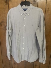 Polo Ralph Lauren Long Sleeve Button Up Striped Classic Fit Shirt Men s Size XL