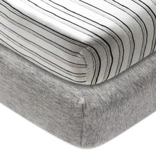 unisex-baby Classics Fitted Crib Sheets Set Standard Mattress, 100 Organic C...