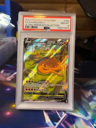 Pokemon Charizard V SWSH260 SWSH: Sword & Shield Promo Cards Holo PSA 8