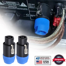 4 Pole Speakon Male Connector Audio Speaker Cable Adapter  NL4MP Female Socket