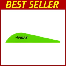 AR1250 Low Profile Hunting Vanes - 100pk Neon Green, Easy Adhesion & High Speed