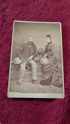 Cabinet Card Mr-Mrs A Brinkmann by  Dimmers Photographer  at The Bowery NYC