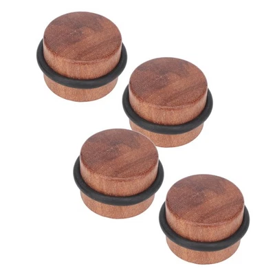 4PCS Stoppeur De Porte Cylindrique En Bois Solide Pour Bureau Et Maison - Photo 1/4