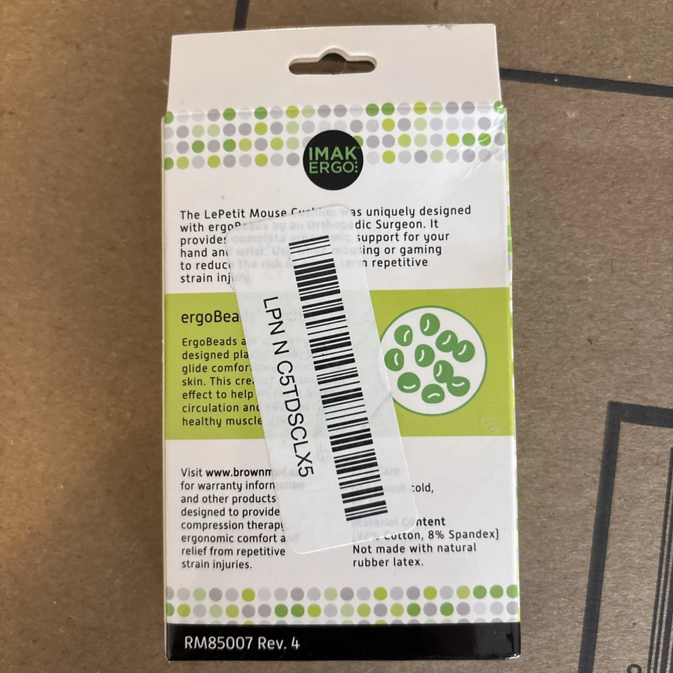 IMAK Le Petit Ergo Mouse Wrist Cushion for Mousing and Gaming Black A20212 - Image 3 of 3