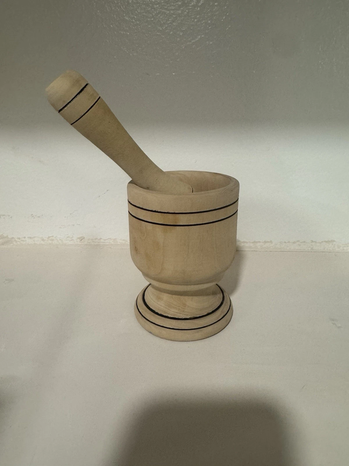 wooden mortar and pestle